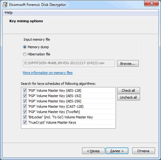 Elcomsoft Forensic Disk Decryptor